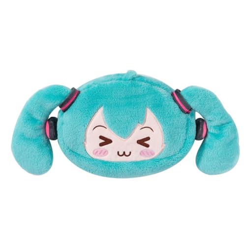 Xinchangda Miku Federmäppchen Meik Federmäppchen Anime Große Kapazität Federmäppchen mit Zwillingspferdeschwanz und klarem Sichtfenster, Grüne Stiftebox, Make-up-Organizer-Tasche für Teenager von Xinchangda
