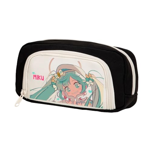 Xinchangda Miku Federmäppchen Miku Federmäppchen Miku Stiftetasche Anime Bleistifte Tasche Große Kapazität Bleistifte Box Doppelreißverschluss Fach Stifteetui Wasserdicht Student Schreibwaren Make-up Xinchangda Miku Federmäppchen Miku Federmäppchen Miku Stiftetasche Anime Bleistifte Tasche Große Kapazität Bleistifte Box Doppelreißverschluss Fach Stifteetui Wasserdicht Student Schreibwaren Make-up von Xinchangda