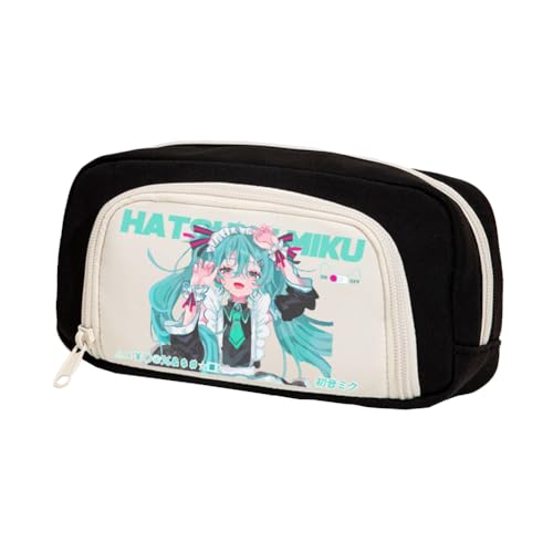Xinchangda Miku Federmäppchen Miku Federmäppchen Miku Stiftetasche Anime Bleistifte Tasche Große Kapazität Bleistifte Box Doppelreißverschluss Fach Stifteetui Wasserdicht Student Schreibwaren Make-up Xinchangda Miku Federmäppchen Miku Federmäppchen Miku Stiftetasche Anime Bleistifte Tasche Große Kapazität Bleistifte Box Doppelreißverschluss Fach Stifteetui Wasserdicht Student Schreibwaren Make-up von Xinchangda