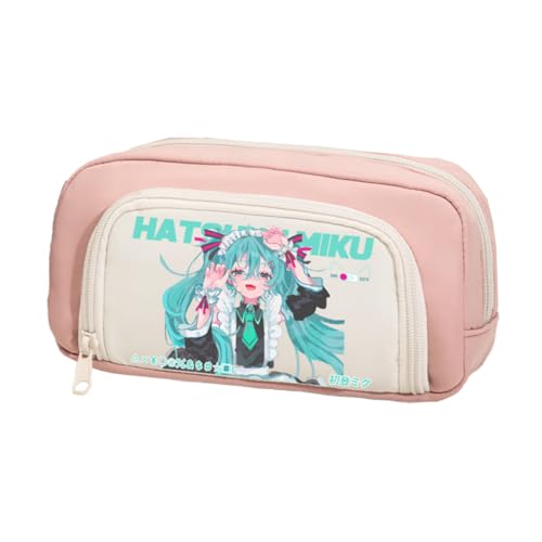 Xinchangda Miku Federmäppchen Miku Federmäppchen Miku Stiftetasche Anime Bleistifte Tasche Große Kapazität Bleistifte Box Doppelreißverschluss Fach Stifteetui Wasserdicht Student Schreibwaren Make-up Xinchangda Miku Federmäppchen Miku Federmäppchen Miku Stiftetasche Anime Bleistifte Tasche Große Kapazität Bleistifte Box Doppelreißverschluss Fach Stifteetui Wasserdicht Student Schreibwaren Make-up von Xinchangda