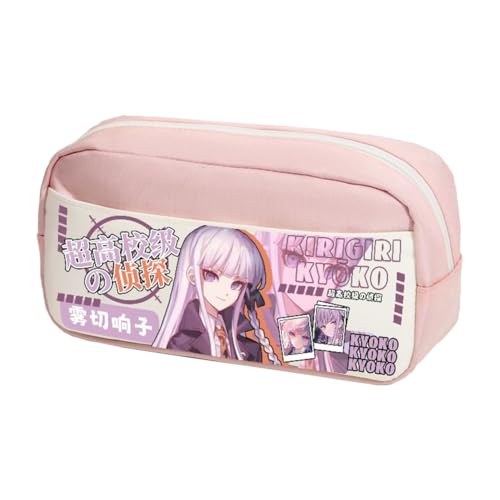 Xinchangda Nagito Komaeda Federmäppchen Anime Nanami Chiaki/Naegi Makoto Federmäppchen Große Kapazität Anime Stifttasche Schreibwaren Tasche Schulbedarf, Rosa 2, 24*10*12CM, Federmäppchen von Xinchangda
