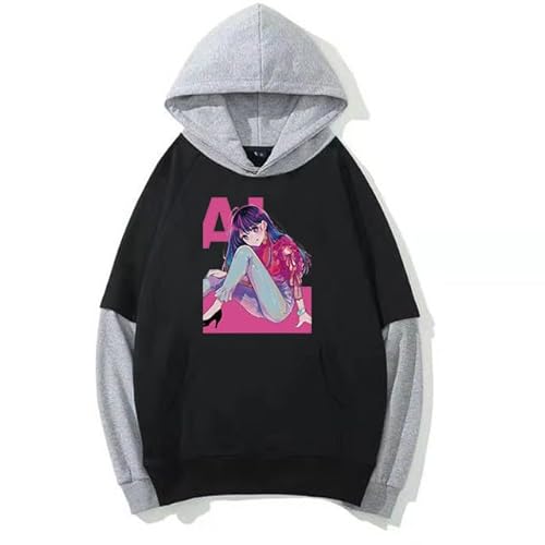 Xinchangda Oshi No Ko Hoodie, Anime Hoshino Ai 3D Druck Muster Pullover Kapuzenpullover Hoshino Akuamarin Anime Hoodies von Xinchangda