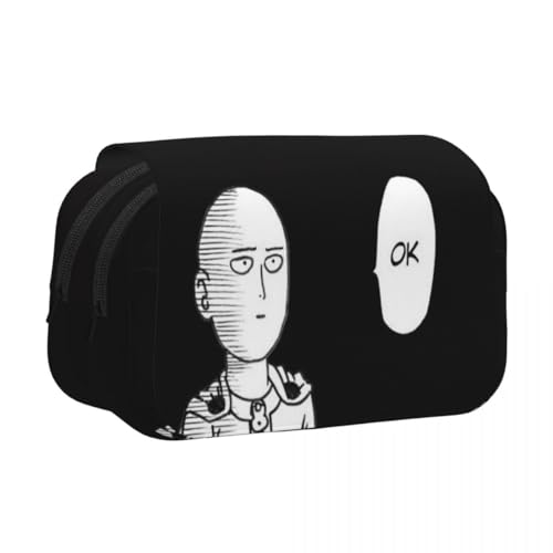 Xinchangda Saitama Federmäppchen Anime Genos/Tatsumaki Federmäppchen Große Kapazität Anime Stifttasche Schreibwaren Tasche Schulbedarf, Typ 12, 21*7.5*10CM, Federmäppchen von Xinchangda