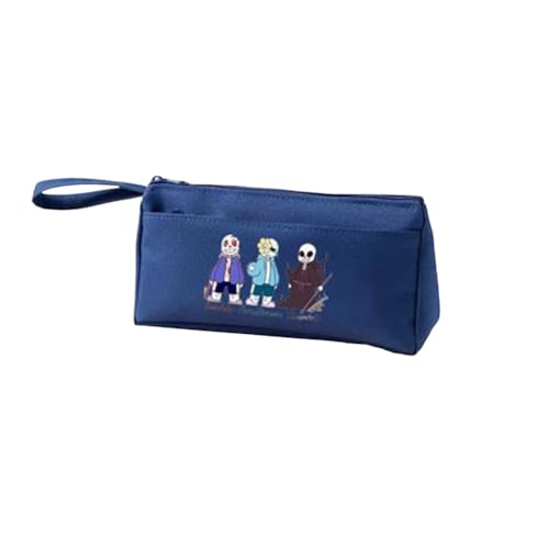 Xinchangda Sans/Flowey/Asriel Dreemurr Federmäppchen Frisk/Papyrus/Undyne Anime Federmäppchen Schreibwaren Tasche Halter Box Tragbare Schulbedarf, Blau 03, 21*4.7*9.5cm, Federmäppchen von Xinchangda