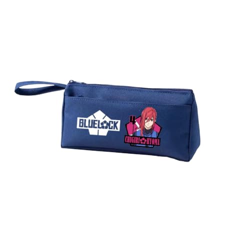 Xinchangda Seishiro Nagi Federmäppchen Isagi Yoichi/Chigiri Hyoma Anime Federmäppchen Bachira Meguru Schreibwaren Tasche Halter Box Tragbare Schulbedarf, Blau 02, 21*4.7 *9.5cm, Federmäppchen von Xinchangda