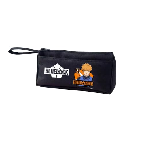 Xinchangda Seishiro Nagi Federmäppchen Isagi Yoichi/Chigiri Hyoma Anime Federmäppchen Bachira Meguru Schreibwaren Tasche Halter Box Tragbare Schulbedarf, Schwarz 05, 21*4.7 *9.5cm, Federmäppchen von Xinchangda