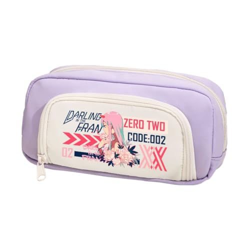 Xinchangda Zero Two Federmäppchen Anime Ichigo/02 Federmäppchen Große Kapazität Anime Stifttasche Schreibwaren Tasche Schulbedarf, Lila 5, 20*5*10CM, Federmäppchen von Xinchangda