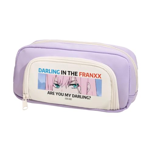 Xinchangda Zero Two Federmäppchen Anime Ichigo/02 Federmäppchen Große Kapazität Anime Stifttasche Schreibwaren Tasche Schulbedarf, Lila 6, 20*5*10CM, Federmäppchen von Xinchangda