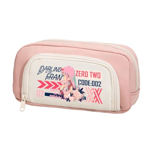Xinchangda Zero Two Federmäppchen Anime Ichigo/02 Federmäppchen Große Kapazität Anime Stifttasche Schreibwaren Tasche Schulbedarf, Pink 5, 20*5*10CM, Federmäppchen von Xinchangda