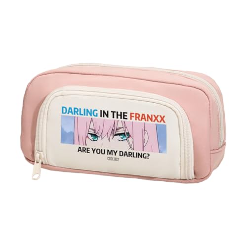 Xinchangda Zero Two Federmäppchen Anime Ichigo/02 Federmäppchen Große Kapazität Anime Stifttasche Schreibwaren Tasche Schulbedarf, Rosa 6, 20*5*10CM, Federmäppchen von Xinchangda