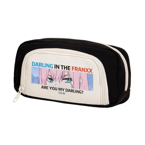 Xinchangda Zero Two Federmäppchen Anime Ichigo/02 Federmäppchen Große Kapazität Anime Stifttasche Schreibwaren Tasche Schulbedarf, Schwarz 6, 20*5*10CM, Federmäppchen von Xinchangda