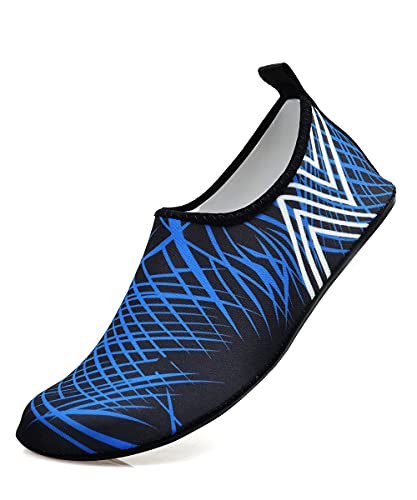 AUXDIQ Schwimmschuhe Badeschuhe Aquaschuhe Surfschuhe Wasserschuhe Strandschuhe Barfuß Schnell Trocknend für Damen Herren von AUXDIQ