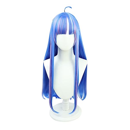 Xingbiyou Anime Ulti Cosplay Perücke,Lang Blau Gemischtes Rosa,Halloween Party Perücken für Frauen Mädchen von Xingbiyou