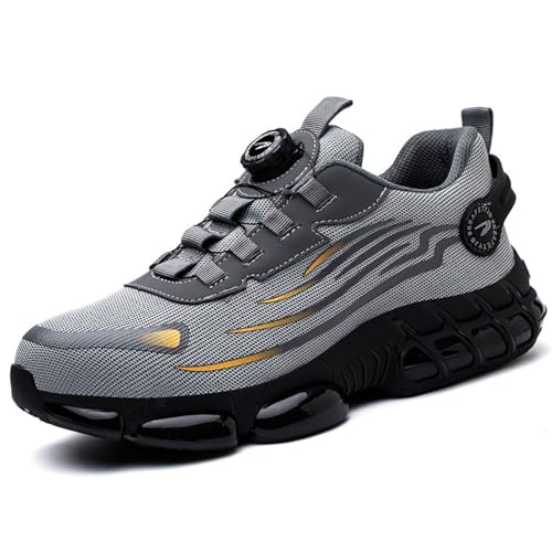Arbeitsschuhe Herren Industrie Handwerksschuhe Leichte Atmungsaktive Sport Sicherheitsschuhe Anti-Smash Anti-Spike Stahlzehen Schuhe Quick On/Off Button Sicherheitsschuhe Damen Arbeitsschuhe Arbeitsschuhe Herren Industrie Handwerksschuhe Leichte Atmungsaktive Sport Sicherheitsschuhe Anti-Smash Anti-Spike Stahlzehen Schuhe Quick On/Off Button Sicherheitsschuhe Damen Arbeitsschuhe von Xinghuanhua