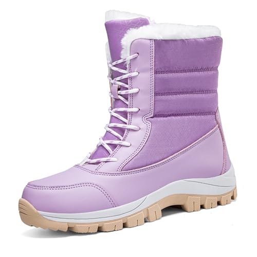 Damen Winterstiefel Warm gefütterte Schneestiefel Winterschuhe Rutschfest Bequem Wasserdicht Trekking Snowboots Gr. 37-42 Damen Winterstiefel Warm gefütterte Schneestiefel Winterschuhe Rutschfest Bequem Wasserdicht Trekking Snowboots Gr. 37-42 von Xinghuanhua