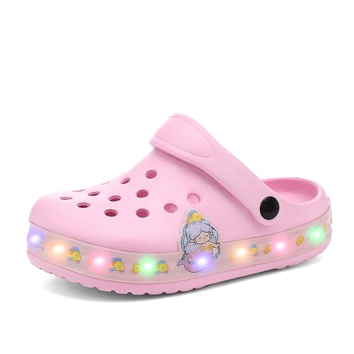 Kinder LED Clogs Jungen Hausschuhe Süße Mädchen Gartenschuhe Atmungsaktiv leichte Sandalen Badeschuhe rutschfeste EU 24-35 von Xinghuanhua