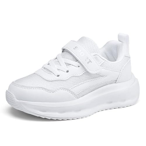 Kinder Straßenlaufschuhe lässige Sportschuhe Kinderschuhe atmungsaktiv Neue Kinderschuhe bequemes Netz Kinder Outdoor-Sportschuhe männlich Weiß 28 von Xinghuanhua