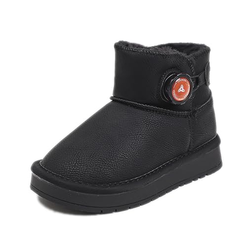 Kinder Winterschuhe Jungen Mädchen Mode Warm Gefüttert Schneestiefel Outdoor Wasserdicht Rutschfest Winterstiefel, Gr.26-36 von Xinghuanhua