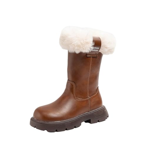 Mädchen Stiefel Wasserdicht Mode Warm Gefüttert Winterstiefel Outdoor Schneestiefel rutschfeste Winterschuhe EU27-37 von Xinghuanhua