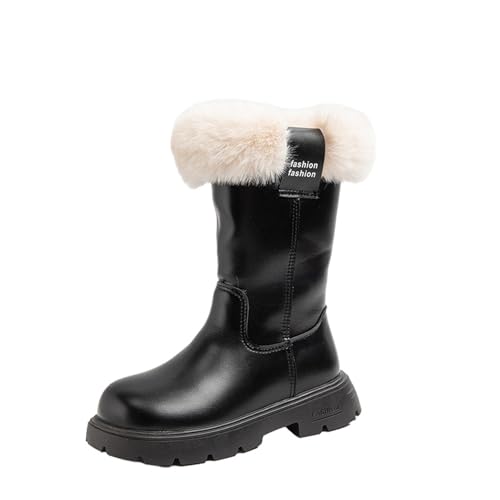 Mädchen Stiefel Wasserdicht Mode Warm Gefüttert Winterstiefel Outdoor Schneestiefel rutschfeste Winterschuhe EU27-37 von Xinghuanhua
