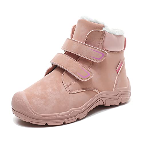Unisex Kinder 2022 Schneestiefel Warm Innenfutter Winterstiefel Winter Wanderschuhe Trekkingschuhe Winterschuhe Snowboots für Jungen Mädchen Wasserdicht, rutschfest Rosa 37 von Xinghuanhua