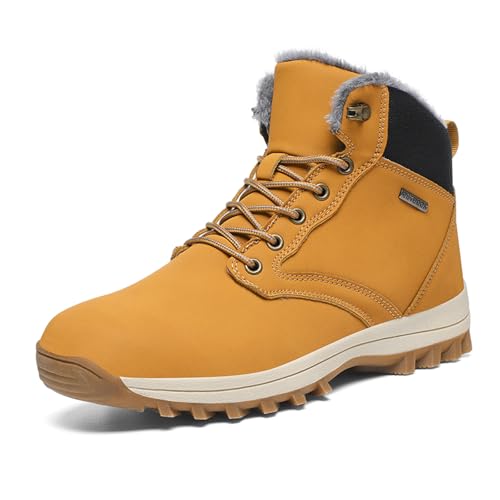 Unisex Schneestiefel Warme Gefütterte Winterstiefel Wasserdicht Wanderschuhe Herren Damen Outdoor rutschfeste Winterschuhe Gr.39-47 von Xinghuanhua