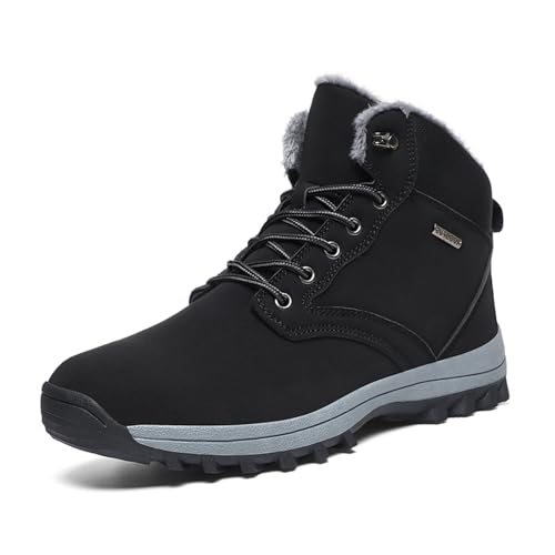 Unisex Schneestiefel Warme Gefütterte Winterstiefel Wasserdicht Wanderschuhe Herren Damen Outdoor rutschfeste Winterschuhe Gr.39-47 von Xinghuanhua