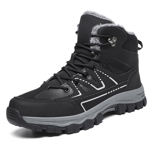 Unisex Schneestiefel Warme Gefütterte Winterstiefel Wasserdicht Wanderschuhe Herren Damen Outdoor rutschfeste Winterschuhe Gr.39-47 von Xinghuanhua