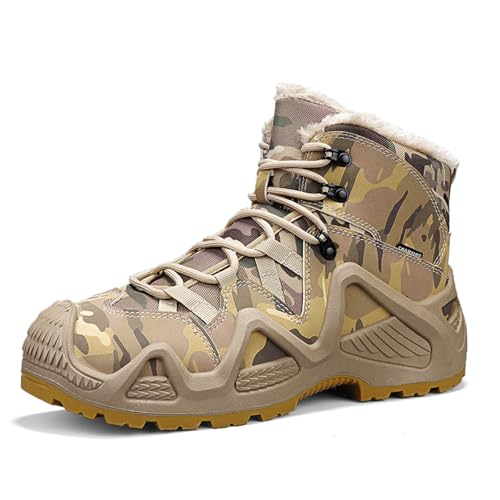 Winterschuhe Herren Winterstiefel Warme Gefüttert Stiefel Rutschfest Schneestiefel Outdoor Wanderschuhe EU39-46 von Xinghuanhua