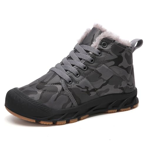 Winterschuhe Unisex Kinder Warm Gefüttert Schneestiefel Jungen Flach Winter Outdoor Boots Mädchen Bequem Rutschfeste Trekking Winterstiefel 28-38 von Xinghuanhua