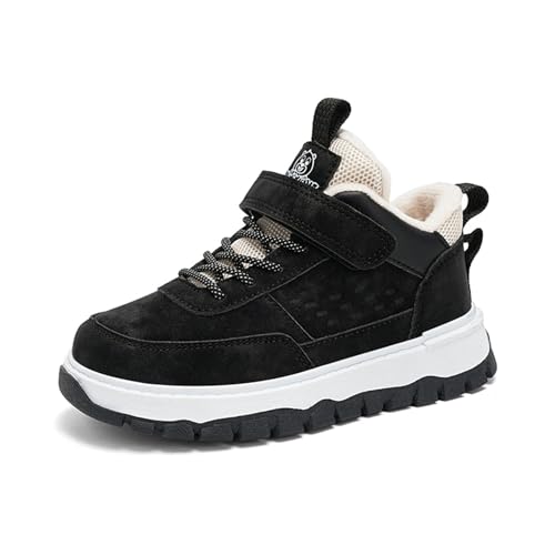 Winterschuhe Unisex Kinder Warm Gefüttert Winter Sneakers Schneestiefel Jungen Flach Winter Outdoor Schuhe Mädchen Laufschuhe Bequem rutschfeste Trekking Winterstiefel 28-38 von Xinghuanhua