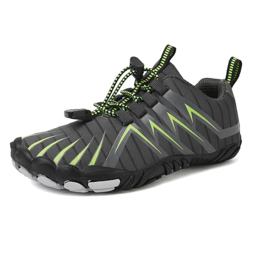 Xinghuanhua Barfußschuhe Outdoor Barfuss Traillaufschuhe Atmungsaktiv Wanderschuhe Zehenschuhe mit Zero-Drop Solhe,Kinder Herren Damen Barfussschuhe rutschfest Fitnessschuhe Gr.26-46 von Xinghuanhua