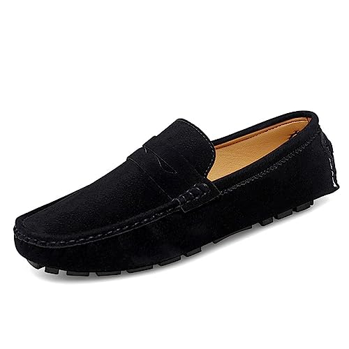 Xinghuanhua Bequeme Fahrschuhe Mokassin Weiche Lederschuhe Hausschuhe Penny Modische rutschfeste Fahrschuhe Casual Flat von Xinghuanhua