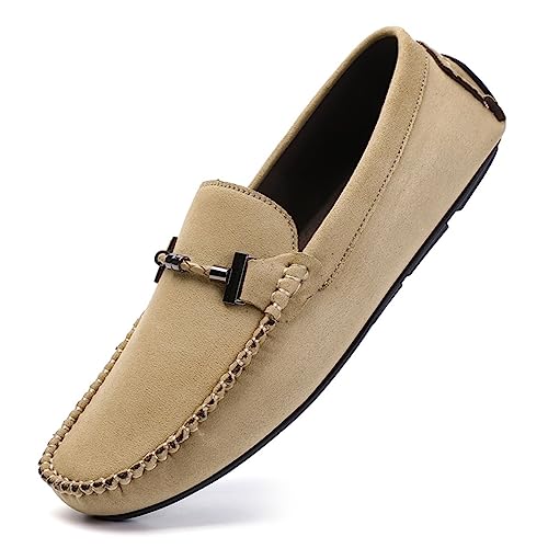 Xinghuanhua Bequeme Fahrschuhe Mokassin Weiche Lederschuhe Hausschuhe Penny Modische rutschfeste Fahrschuhe Casual Flat von Xinghuanhua