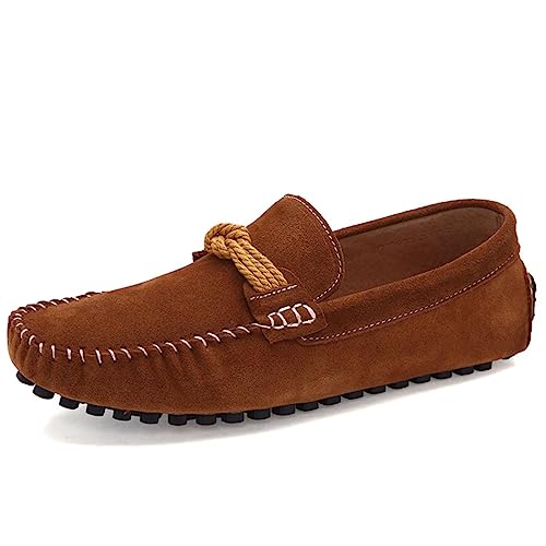 Xinghuanhua Bequeme Fahrschuhe Mokassin Weiche Lederschuhe Hausschuhe Penny Modische rutschfeste Fahrschuhe Casual Flat von Xinghuanhua