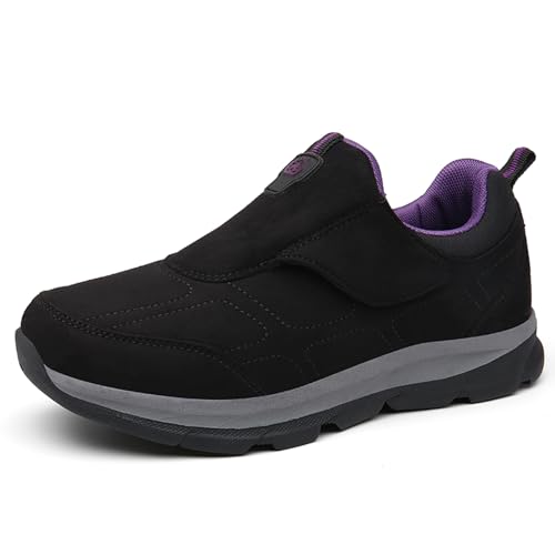 Xinghuanhua Diabetiker Schuhe Herren Klettverschluss Damen Walkingschuhe Freizeitschuhe Sportschuhe Bequeme rutschfest Schuhe Mittleren und Höheren Alters Gr.35-46 von Xinghuanhua