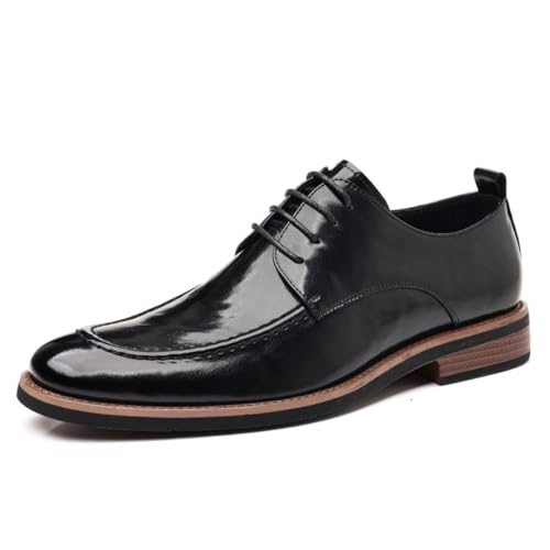 Xinghuanhua Herren-Anzugschuhe Herren-Slipper atmungsaktive Slipper aus Leder mit Flacher Sohle, Bequeme Fahrerschuhe von Xinghuanhua