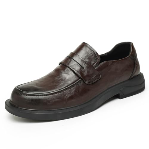 Xinghuanhua Herren-Anzugschuhe Herren-Slipper atmungsaktive Slipper aus Leder mit Flacher Sohle, Bequeme Fahrerschuhe Xinghuanhua Herren-Anzugschuhe Herren-Slipper atmungsaktive Slipper aus Leder mit Flacher Sohle, Bequeme Fahrerschuhe von Xinghuanhua