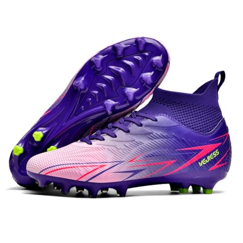 Xinghuanhua Herren Fußballschuhe AG Kunstrasen Sportschuhe Schwarz Weiß Violett Xinghuanhua Herren Fußballschuhe AG Kunstrasen Sportschuhe Schwarz Weiß Violett von Xinghuanhua