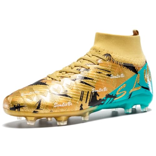 Xinghuanhua Herren-Fußballschuhe Hohe Kunstrasen-Fussballschuhe Kinder-Fussballstiefel für drinnen Sportstiefel für draußen Leichtathletikschuhe Fussballschuh mit Stollen von Xinghuanhua