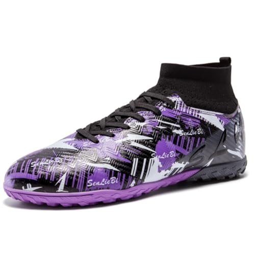 Xinghuanhua Herren-Fußballschuhe Hohe Kunstrasen-Fussballschuhe Kinder-Fussballstiefel für drinnen Sportstiefel für draußen Leichtathletikschuhe Fussballschuh mit Stollen von Xinghuanhua