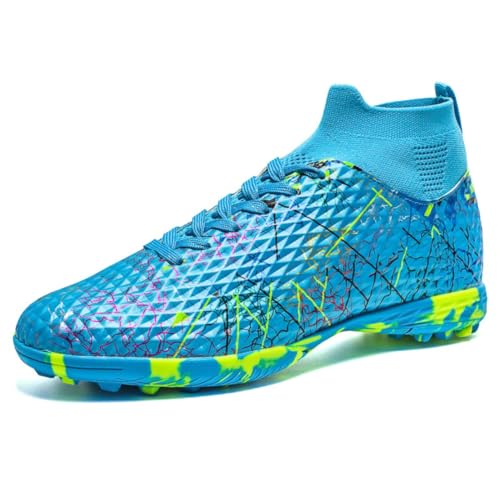 Xinghuanhua Herren-Fußballschuhe Trainingsschuhe Outdoor-Fussballschuhe aus atmungsaktivem Kunstrasen Hohe Jugend-Profisportschuhe Jungen-Hallenfußballschuhe von Xinghuanhua