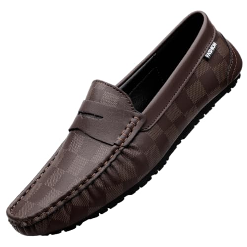 Xinghuanhua Herren Klassisch Mokassin Fahrende Schuhe Flache Hausschuhe Penny Loafers Weich Komfort Boot Schuhe von Xinghuanhua
