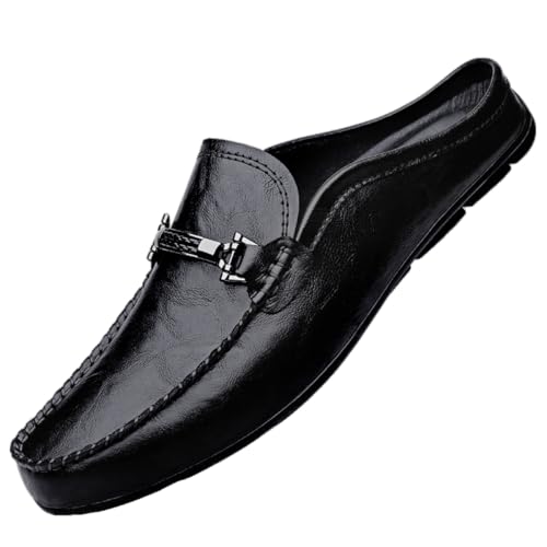 Xinghuanhua Herren Loafer Leder Flach Atmungsaktive Loafer Bequeme Fahrschuhe Hausschuhe von Xinghuanhua