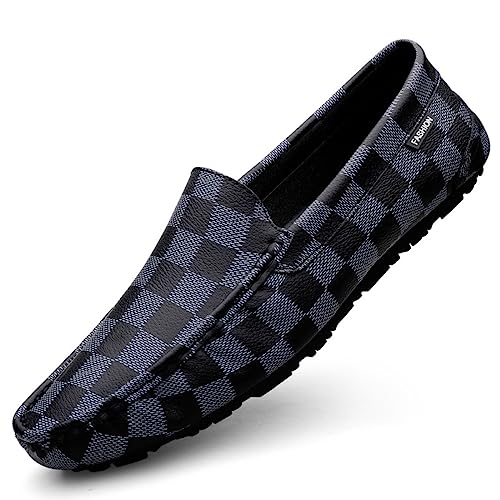 Xinghuanhua Herren Loafers Flache Unterseite Atmungsaktive Casual Leder Mokassins Handgemachte rutschfeste Fahren Business Schuhe Mokassin Weiche Leder Schuhe von Xinghuanhua
