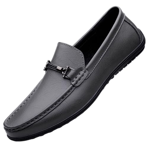 Xinghuanhua Herren Loafers Flache Unterseite Atmungsaktive Casual Leder Mokassins Handgemachte rutschfeste Fahren Business Schuhe Mokassin Weiche Leder Schuhe von Xinghuanhua