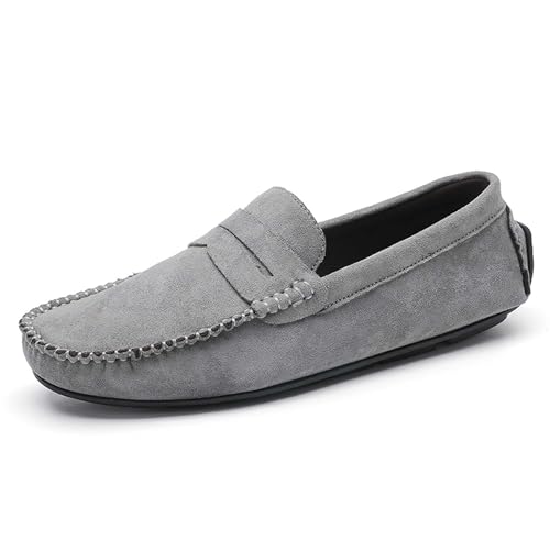 Xinghuanhua Herrenmode Mokassins Hausschuhe Elegante Schnalle Low Top Schuhe Bequeme Wildleder Fahrschuhe von Xinghuanhua