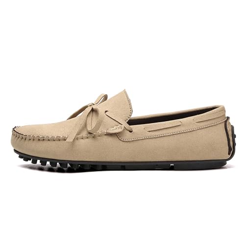 Xinghuanhua Herrenmode Mokassins Hausschuhe Elegante Schnalle Low Top Schuhe Bequeme Wildleder Fahrschuhe von Xinghuanhua