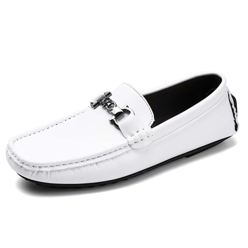 Xinghuanhua Herrenmode Mokassins Hausschuhe Elegante Schnalle Low Top Schuhe Bequeme Wildleder Fahrschuhe von Xinghuanhua