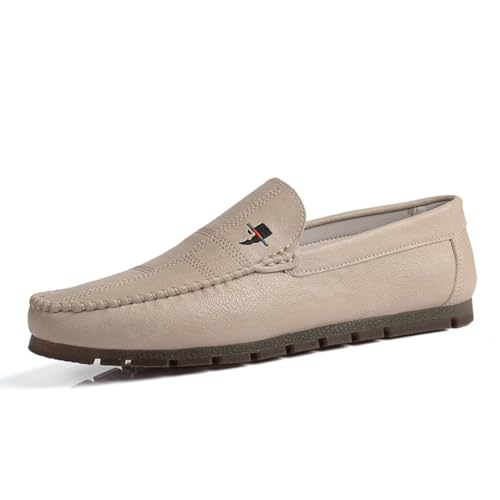 Xinghuanhua Herrenmode Mokassins Hausschuhe Elegante Schnalle Low Top Schuhe Bequeme Wildleder Fahrschuhe von Xinghuanhua